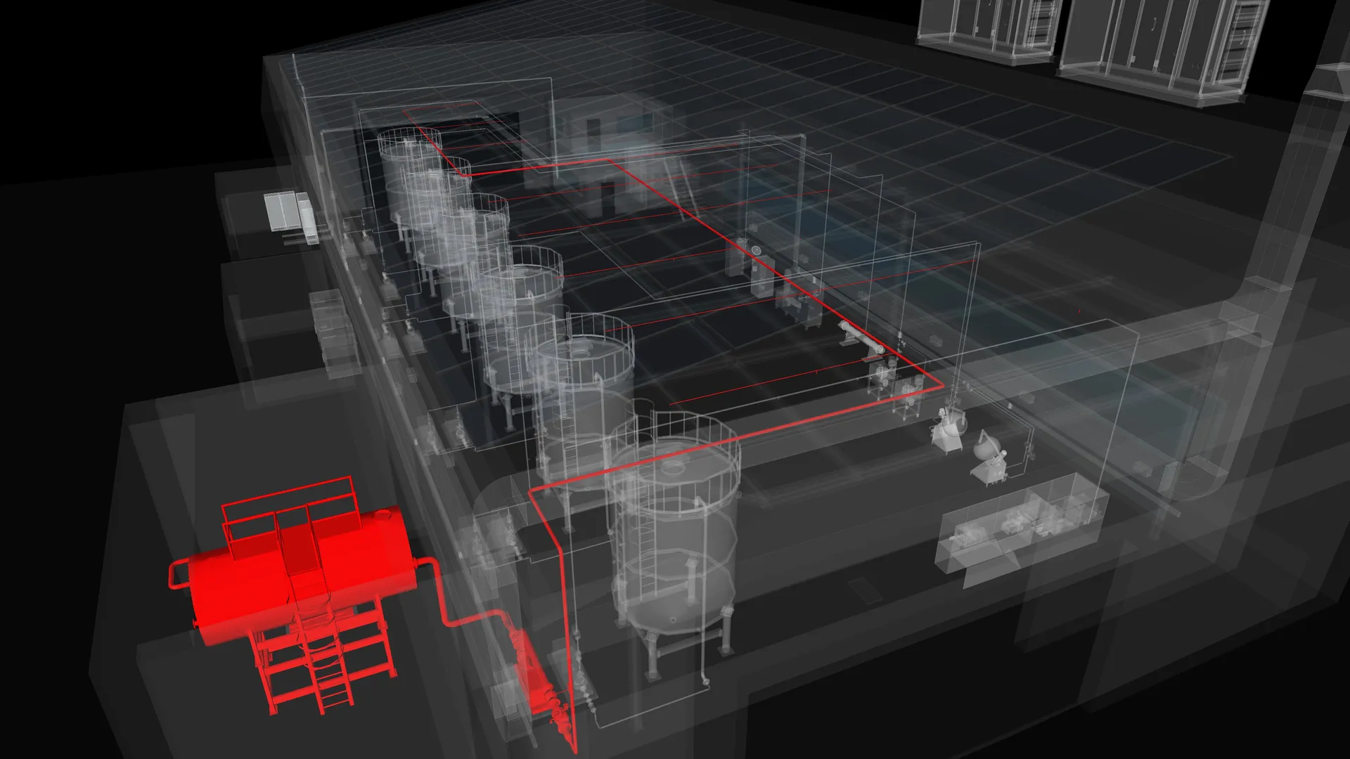 Sphere 3D piping model, isolated system 1