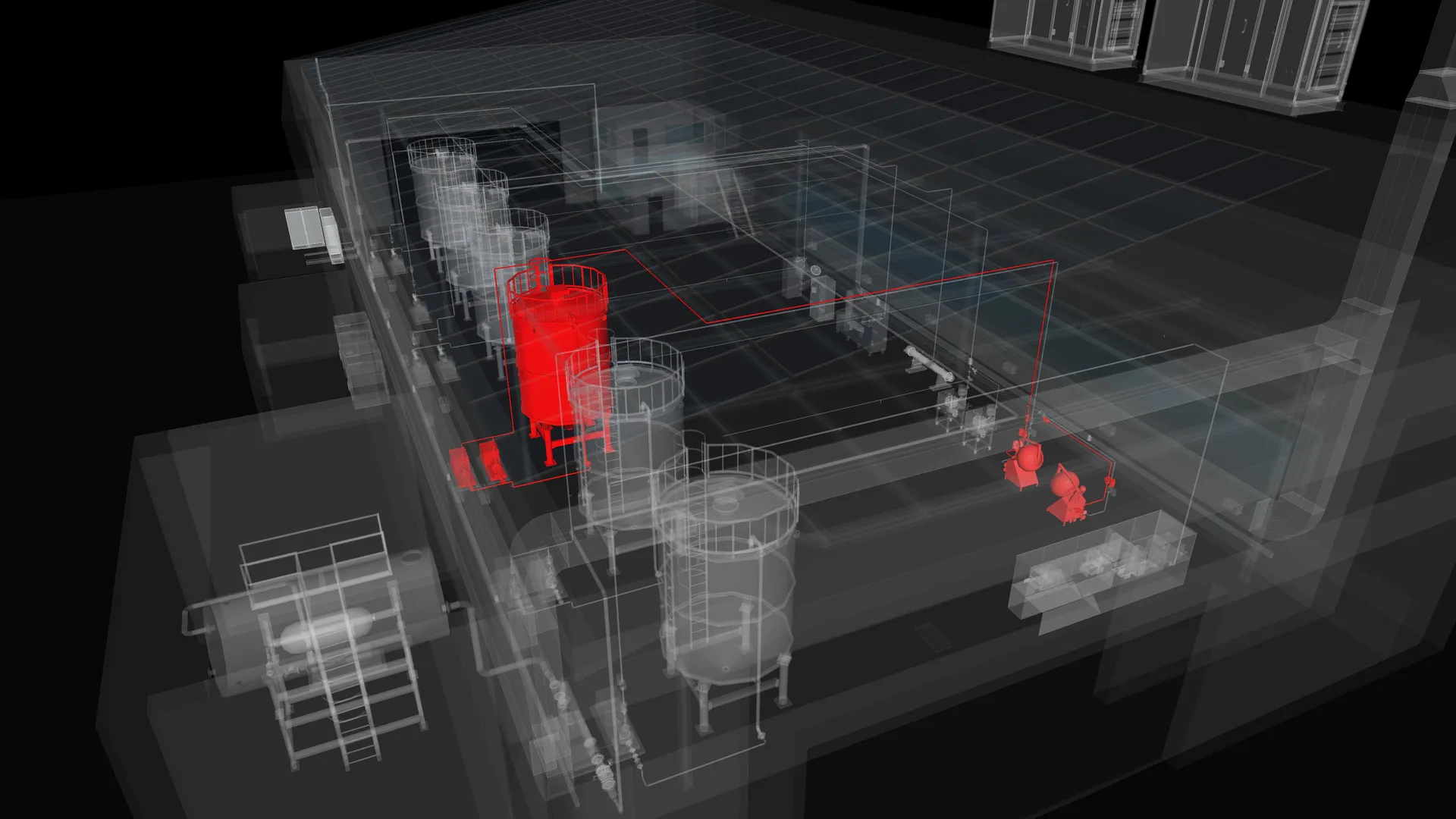 Sphere 3D piping model, isolated system 4