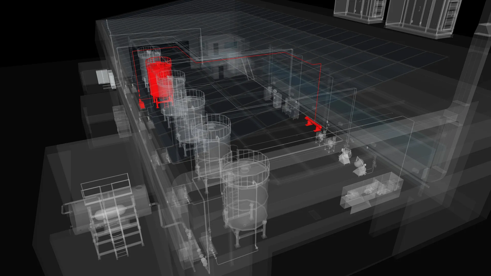 Sphere 3D piping model, isolated system 6