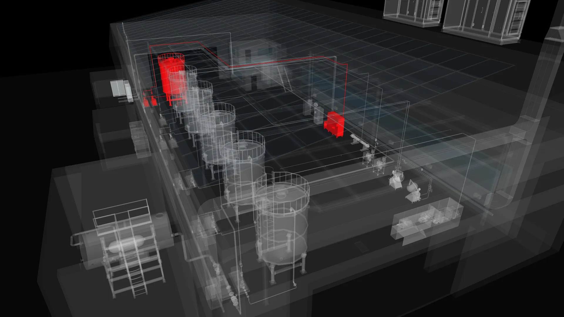 Sphere 3D piping model, isolated system 7