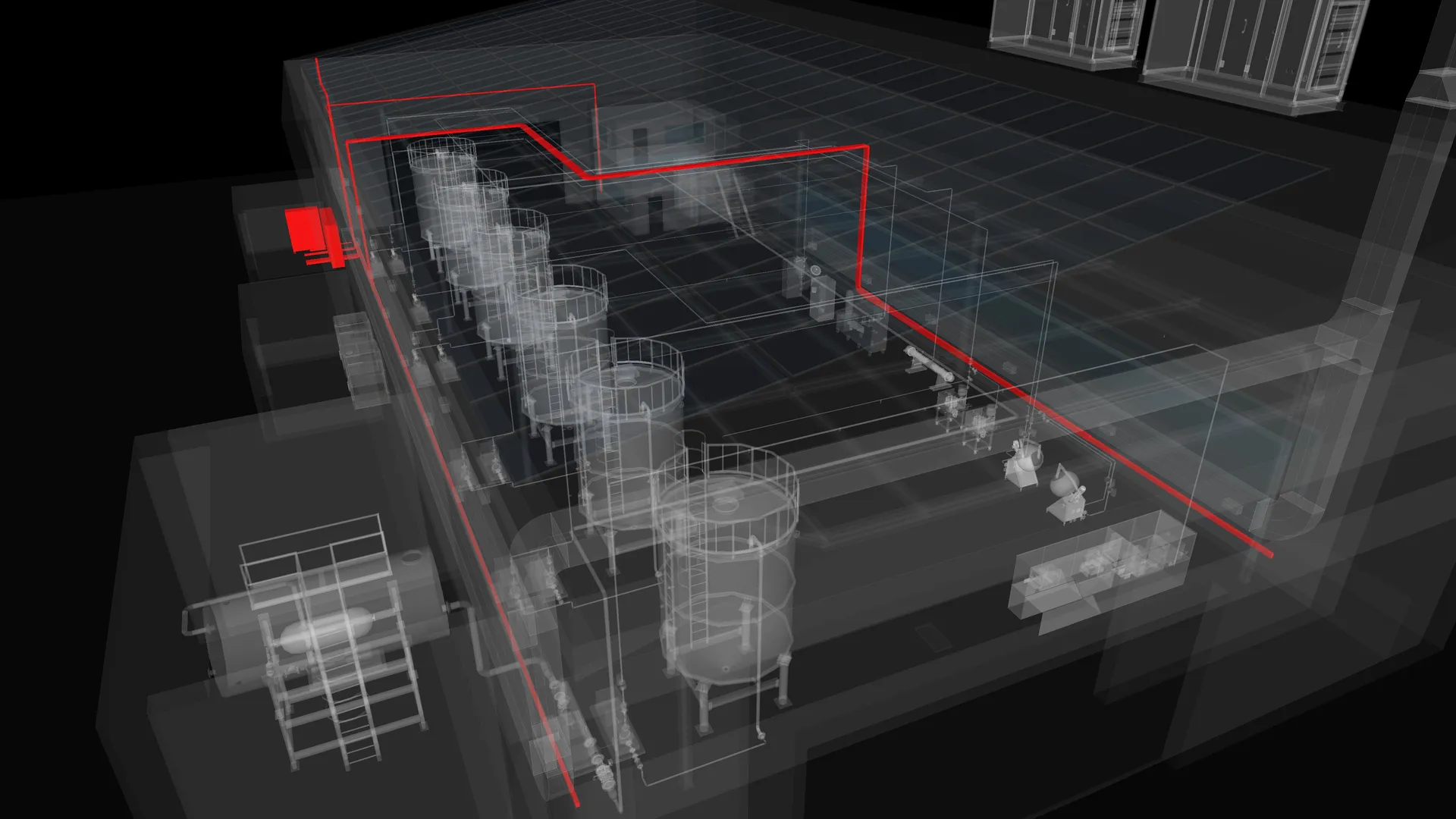 Sphere 3D piping model, isolated system 8